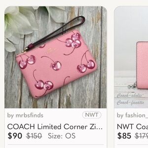 Brand new limited addition cherry coach wallet